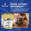 NaturVet Coprophagia Stool Eating Deterrent Plus Breath Aid – Deters Dogs from Consuming Stool – Enhanced with Breath Freshener - Enzymes & Probiotics – 70 Soft Chews - dog supplement - 797801036986