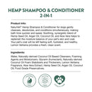 NaturVet Hemp Shampoo & Conditioner 2 - in - 1 with Argan and Coconut for Dogs - Liquid - 16oz - dog shampoo - 797801059411