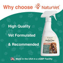 NaturVet Herbal Flea Plus Essential Oils - Dog & Cat Deodorizes with a Fresh Herbal Fragrance - 16 oz Spray - 797801034425