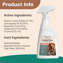 NaturVet Herbal Flea Plus Essential Oils - Dog & Cat Deodorizes with a Fresh Herbal Fragrance - 16 oz Spray - 797801034425