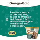 NaturVet Omega - Gold Plus Salmon Oil for Dogs & Cats - Supports Healthy Skin & Glossy Coat - Enhanced with DHA - EPA - Omega - 3 & Omega - 6 - 90 Soft Chews - dog supplement - 797801036924