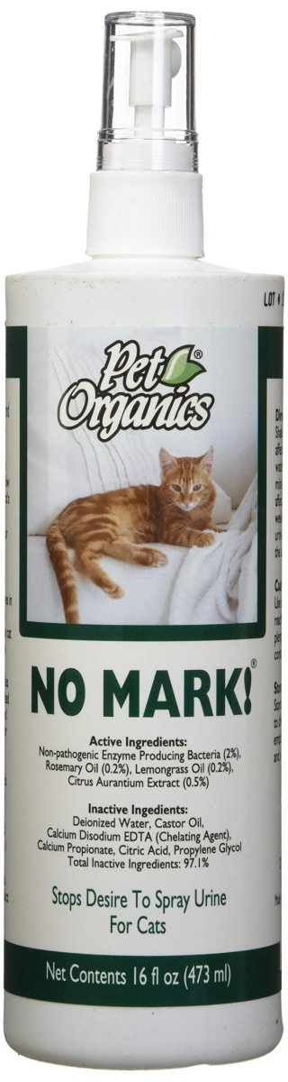 NaturVet Pet Organics No Mark Cat Spray – Helps Deter Cats from Urine Marking – for Indoor/Outdoor Use, Housetraining – Simulated Pheromones, Mist Sprayer – 16 Fl. Oz. - 013292042153