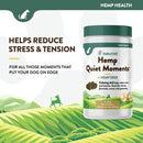 NaturVet Quiet Moments Calming Aid Dog Supplement - Helps Promote Relaxation - Reduce Stress - Storm Anxiety - Motion Sickness for Dogs - Plus Hemp - 180 Soft Chews - dog supplement - 797801059329