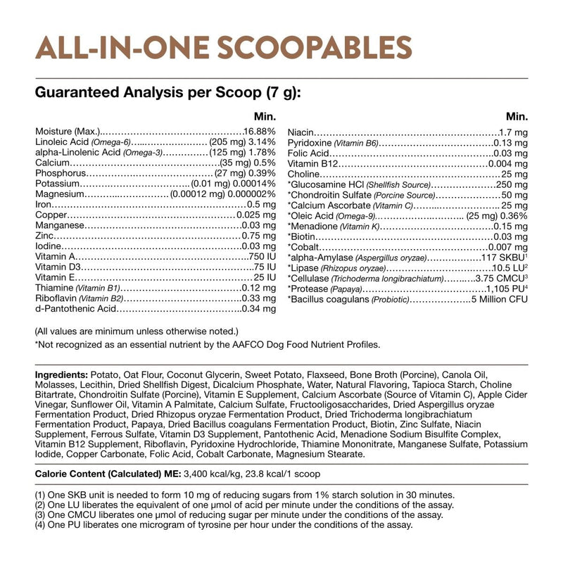 NaturVet Scoopables All - in - One Multivitamin for Dogs - Dog Vitamins and Supplements for Joint Support - Hickory Smoked Bacon Flavor Vitamin Supplement - 11 oz Bag