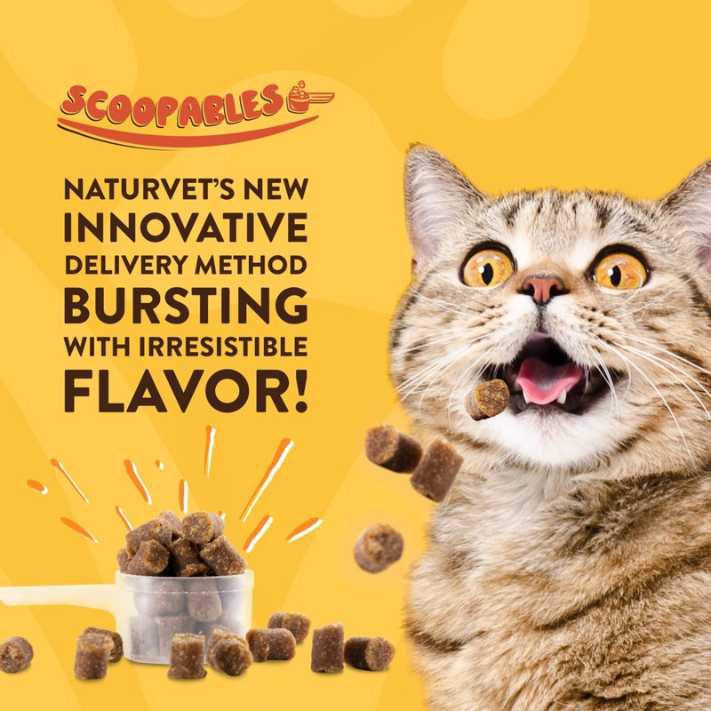 NaturVet Scoopables Cat Digestive Support - Digestive Enzymes for Cats with Probiotic - Supports Diet Change - Sensitive Stomachs & Healthy Digestive Tract - Salmon Flavored - 5.5oz Bag - dog supplement - 797801605373