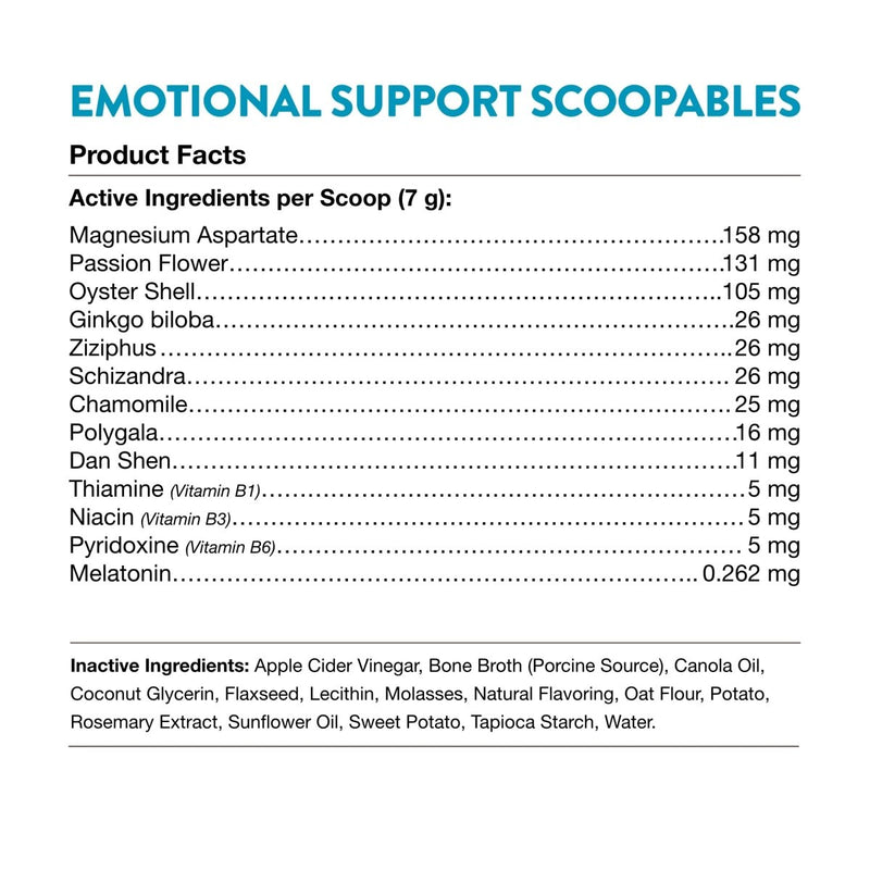 NaturVet Scoopables Emotional Support for Dogs - Daily Calming Aid Promotes 24/7 Normal - Calm Behavior - Hickory Smoked Bacon Flavored - 11 oz Bag - dog supplement - 797801605328