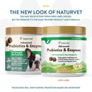 NaturVet Veterinarian Strength Advanced Probiotics - Healthy Enzymes and PB6 Probiotic Supplement For Your Dogs Stomach - Intestine - Digestion and GI Tract health - 120 Soft Chews