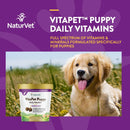 NaturVet VitaPet Puppy Daily Vitamins for Dogs – Plus Breath Aid – Formulated to Provide Puppies with Essential Vitamins - Minerals - Amino Acids & Fatty Acids - 70 Soft Chews