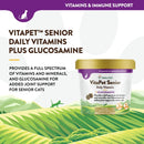 NaturVet VitaPet Senior Daily Vitamins for Cats Plus Glucosamine - Specifically Formulated to Provide Essential Minerals - 90 g