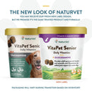 NaturVet VitaPet Senior Daily Vitamins Plus Glucosamine for Dogs, 60 ct Soft Chews, Made in The USA with Globally Source Ingredients