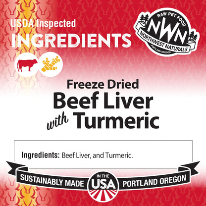 Northwest Naturals Freeze - Dried Beef Liver with Turmeric - 4.5 oz