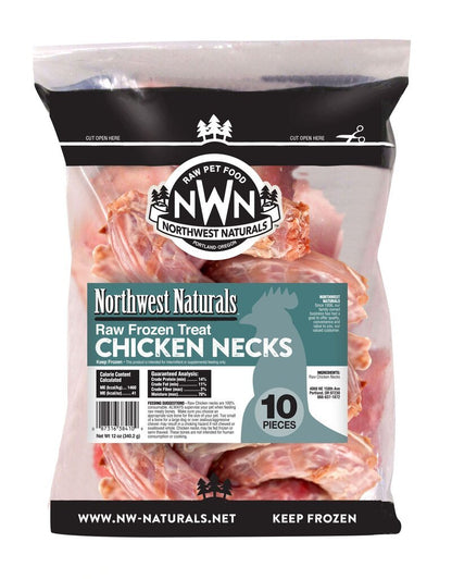 Northwest naturals raw frozen chicken necks 10ct
