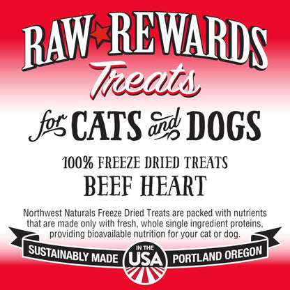 Northwest Naturals Raw Rewards Freeze - Dried Beef Heart Treats - 3 oz
