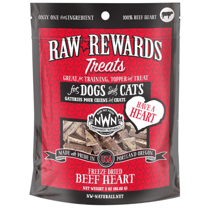 Northwest Naturals Raw Rewards Freeze - Dried Beef Heart Treats - 3 oz