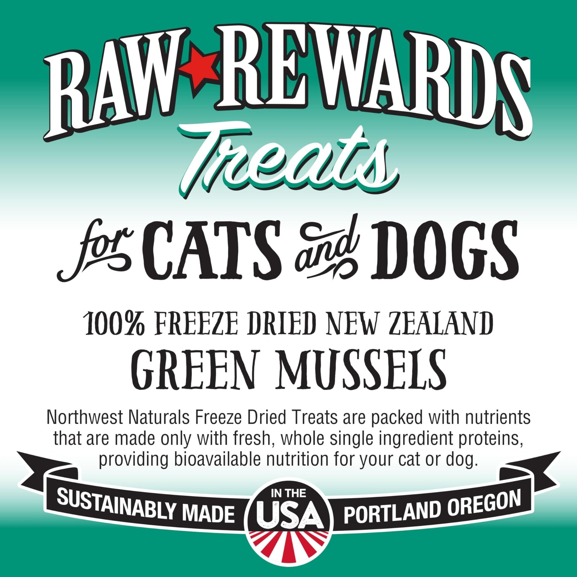 Northwest Naturals Raw Rewards Freeze - Dried Green Lipped Mussel Treats - 2 oz