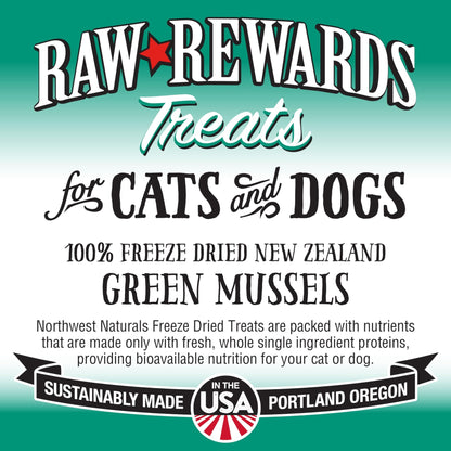 Northwest Naturals Raw Rewards Freeze - Dried Green Lipped Mussel Treats - 2 oz