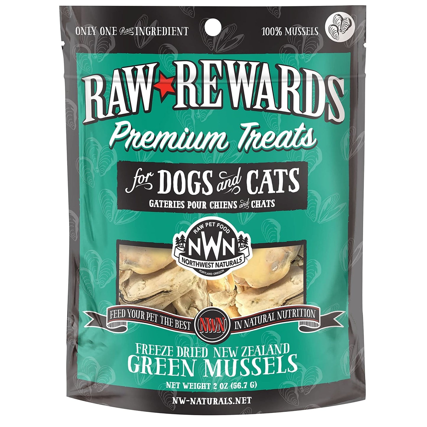 Northwest Naturals Raw Rewards Freeze - Dried Green Lipped Mussel Treats - 2 oz