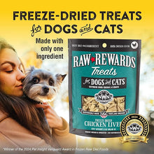 Northwestnaturals raw rewards freeze dried chicken liver 3oz dog & cat treats