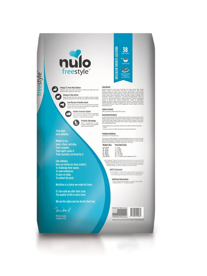 Nulo Adult Salmon Grain - Free Dry Food, 24 lb - 811939020126