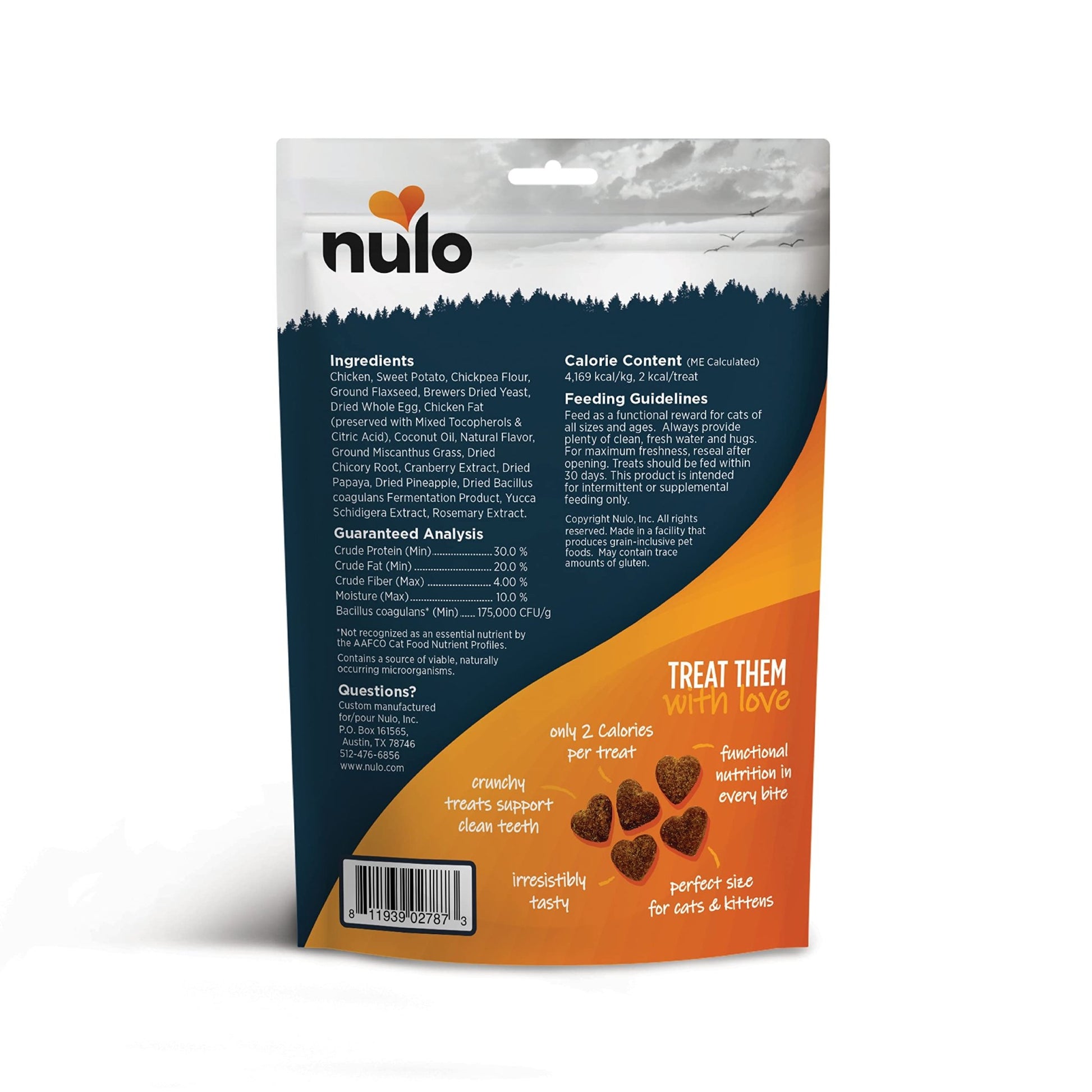 Nulo Digestive Health Functional Treats Grain - Free With Bc30 Probiotic Chicken Recipe For Cats & Kittens 4Oz