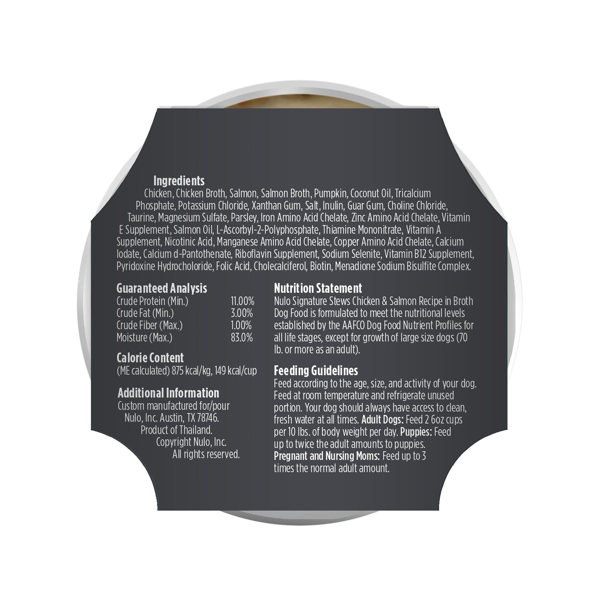 Nulo Dog Signature Stew Chicken & Salmon In Broth 6 Oz Cup