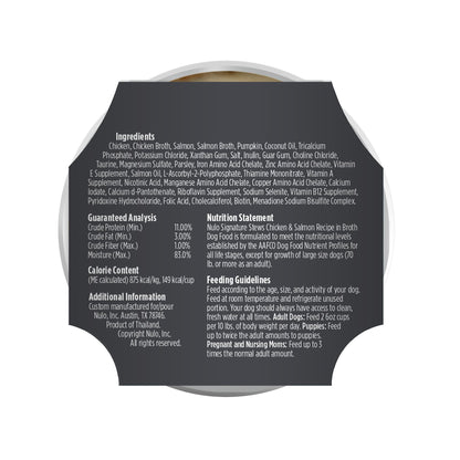 Nulo Dog Signature Stew Chicken & Salmon In Broth 6 Oz Cup