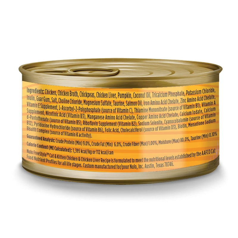 Nulo Freestyle Cat & Kitten Wet Pate Canned Cat Food - Grain - Free with 5 High Animal - Based Proteins and Vitamins to Support a Healthy Immune System and Lifestyle