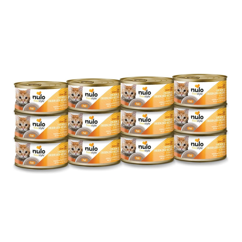 Nulo Freestyle Cat & Kitten Wet Pate Canned Cat Food - Grain - Free with 5 High Animal - Based Proteins and Vitamins to Support a Healthy Immune System and Lifestyle