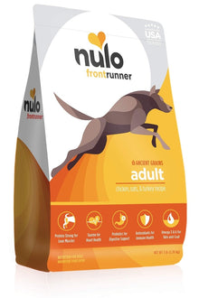 Nulo Frontrunner Dry Dog Food for Adult Dogs - Grain Inclusive Recipe with Chicken, Oats, and Turkey - All Natural Pet Foods with High Taurine Levels - Animal Protein for Lean Strong Muscles