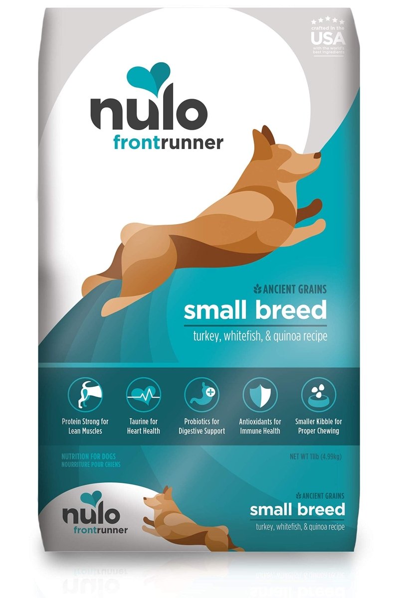 Nulo Frontrunner Small Breed Dog Food with Turkey - Whitefish & Quinoa - 11 lbs - Pet Food with Antioxidants and Probiotics - Premium Dry Dog Food for Small Dogs