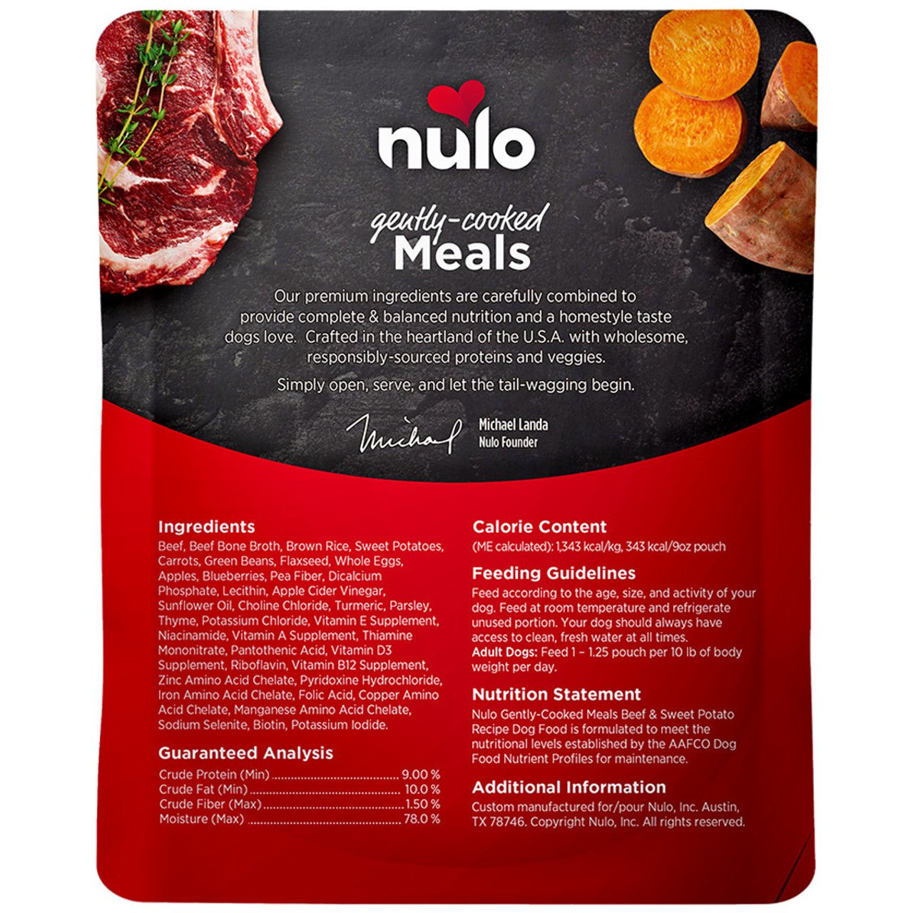 Nulo gently cooked meals beef and sweet potato 9oz