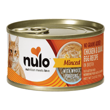Nulo minced chicken & quail egg recipe in broth canned cat food 2.8oz