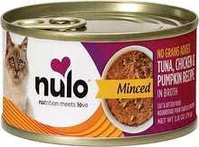 Nulo minced tuna chicken pumpkin in broth 3oz wet canned cat food