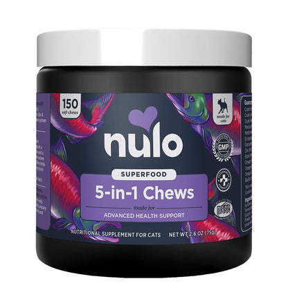 Nulo superfood 5 in 1 chews 150ct nutritional supplement for cats