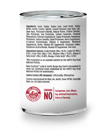 Nulo wet canned dog food lamb & lentils recipe 13oz