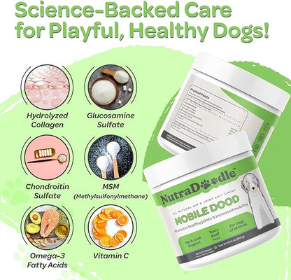 Nutradoodle all natural hip and joint soft chews - mobile dood