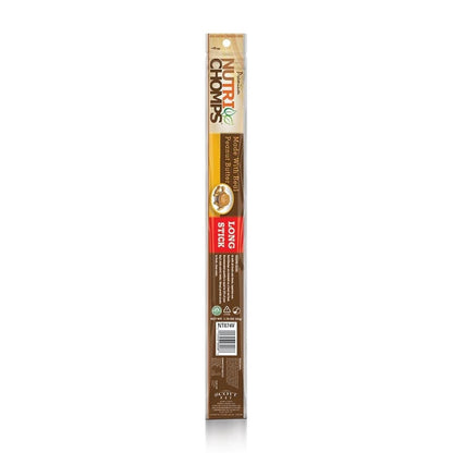 Nutri Chomps 15" Long Stick, Rawhide - Free Dog Treats, Easy to Digest, Long Lasting, Healthy, 1 Count Peanut Butter