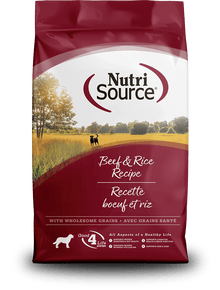 Nutri source beef and rice 12 lb kibble for dogs