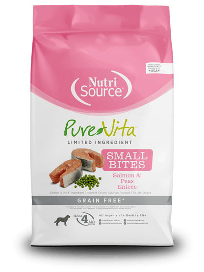 NUtri source pure vita small bites salmon and peas entree 4 lb