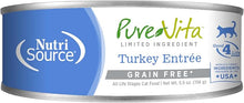 Nutri source pure vita turkey entree canned cat food 5.5 oz