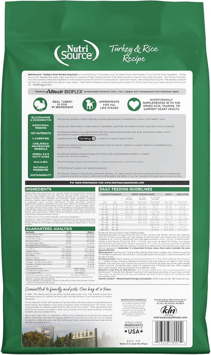 Nutri source turkey and rice recipe 12 lb