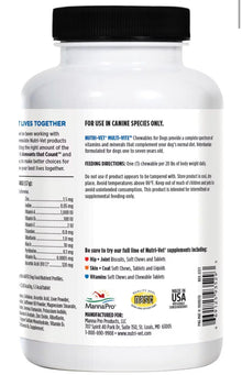 Nutri - Vet Multi - Vite Chewable Tablets Multivitamin for Dogs, 180 count