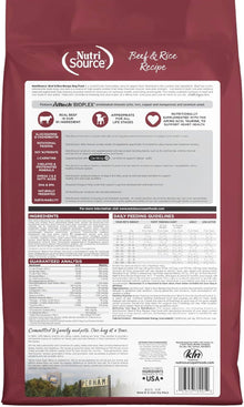 NutriSource Beef & Brown Rice Recipe Dry Dog Food 4lb