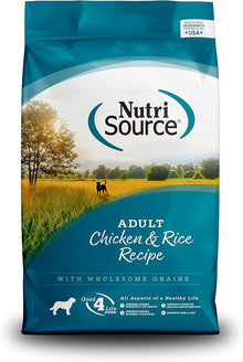 Nutrisource chicken & rice recipe dry dog food kibble 4lb bag