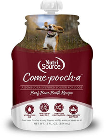Nutrisource dog bone broth pouch 12oz beef