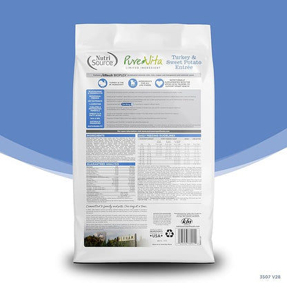 Nutrisource grain free Turkey & sweet potato 12lbs dry dog kibble