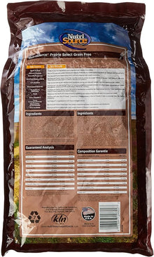 Nutrisource prairie select recipe dry dog food 15lbs quail duck