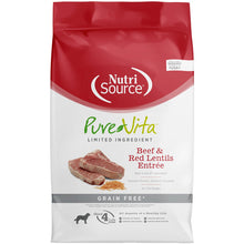 Nutrisource pure vita beef and red lentils entree 4Lb