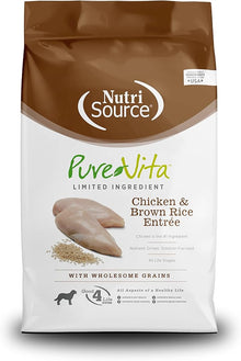 Nutrisource pure vita chicken & brown rice 25lbs dry dog kibble