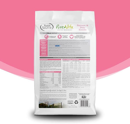 Nutrisource pure vita salmon & peas entree 12lbs dry dog kibble